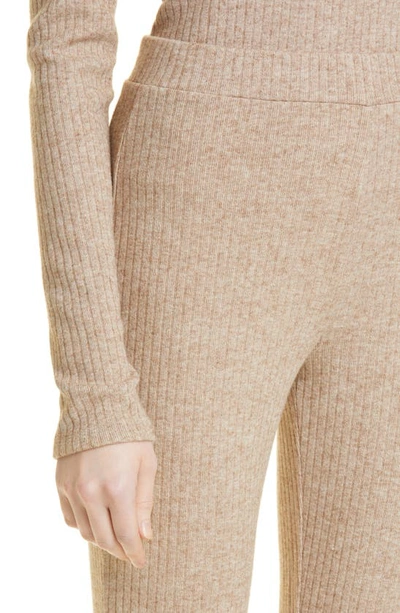 Vince Beige Rib Flared Pants In 288hwh-h Wheat