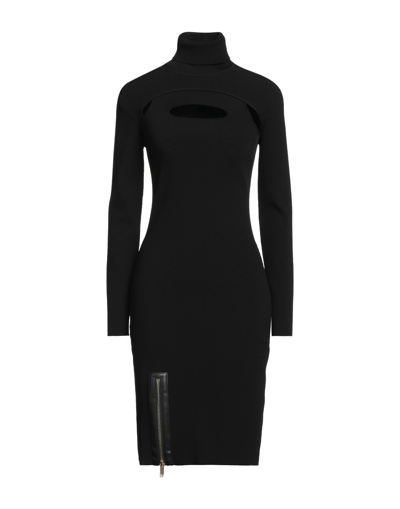 Shop Les Hommes - Femme Woman Midi Dress Black Size Xs Viscose, Polyamide, Polyacrylic, Elastane
