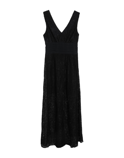Shop Carla G. Woman Maxi Dress Black Size 8 Polyamide, Viscose, Acetate, Silk