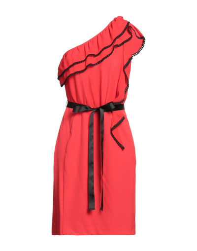 Shop Be Blumarine Woman Mini Dress Red Size 10 Polyester, Elastane