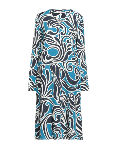 Shop Brian Dales Woman Midi Dress Midnight Blue Size 4 Viscose