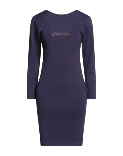 Shop Odi Et Amo Woman Mini Dress Purple Size L Cotton
