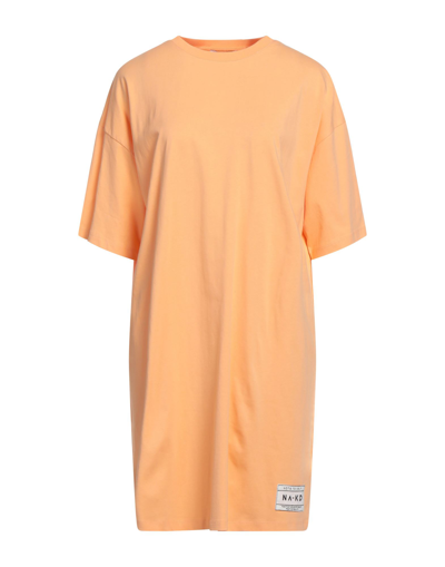 Shop Na-kd Woman Mini Dress Apricot Size Xs Cotton In Orange