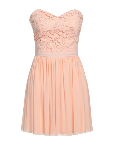 Shop Soani Woman Mini Dress Apricot Size 8 Polyester In Orange