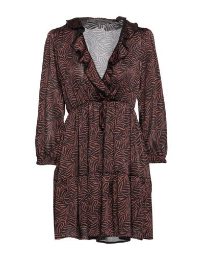 Shop Angela Davis Short Dresses In Brown