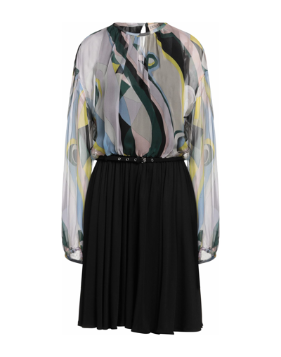 Shop Emilio Pucci Pucci Woman Mini Dress Grey Size 6 Viscose, Silk, Polyurethane, Polyester