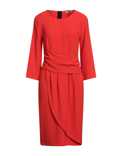 Shop Beatrice B Beatrice .b Woman Midi Dress Red Size 4 Polyester, Elastane