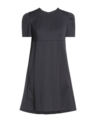 Shop Alexander Mcqueen Woman Mini Dress Midnight Blue Size 4 Virgin Wool