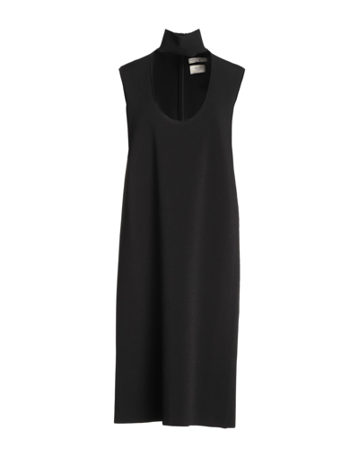 Shop Bottega Veneta Midi Dresses In Black
