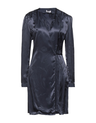 Shop Cacharel Woman Mini Dress Midnight Blue Size 10 Viscose