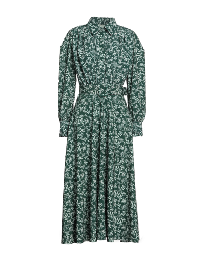 Shop Gattinoni Woman Midi Dress Green Size 10 Polyester
