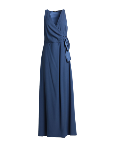 Shop Carla G. Woman Maxi Dress Blue Size 8 Acetate, Viscose, Elastane