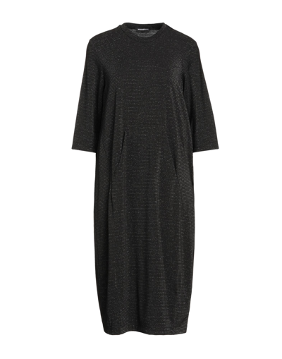 Shop Biancoghiaccio Woman Midi Dress Black Size S Polyester, Viscose, Elastane