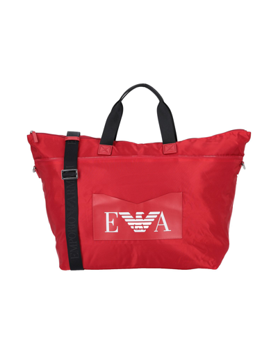 Shop Emporio Armani Duffel Bags In Red