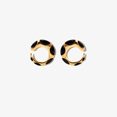 Khiry Gold Vermeil Khartoum Onyx Stud Earrings In Gold