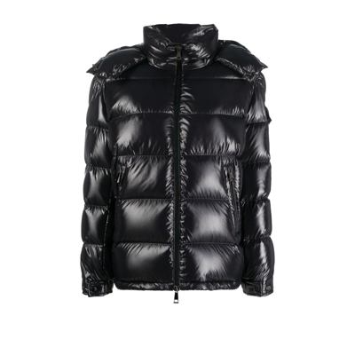 Shop Moncler Black Maire Hooded Quilted Jacket