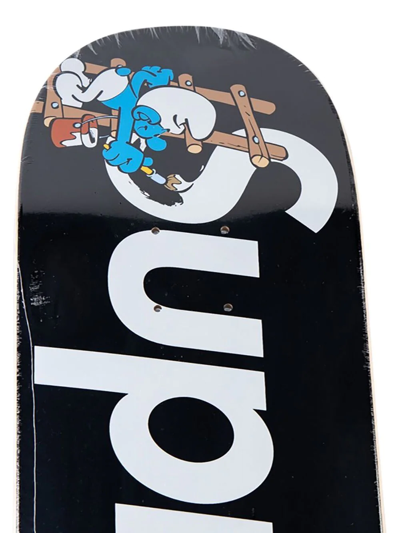 Shop Supreme Smurfs Skateboard Deck In Schwarz