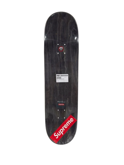 Shop Supreme X Kaws Chalk Logo Skateboard In Black