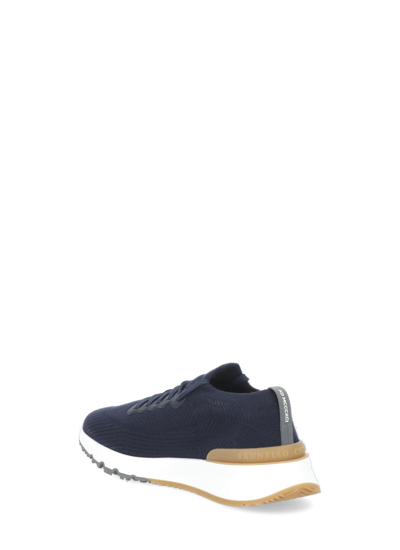 Shop Brunello Cucinelli Sneakers In Blu+river