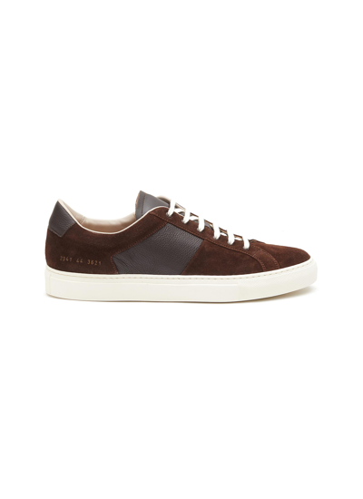 Shop Common Projects 'winter Achilles' Leather Suede Low-top Sneakers In Brown