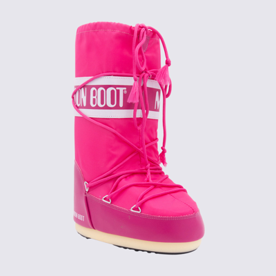 Shop Moon Boot Fuchsia Boots In Bouganville