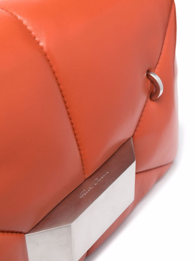 Rick Owens Big Quilted Griffin Messenger Bag In Orange