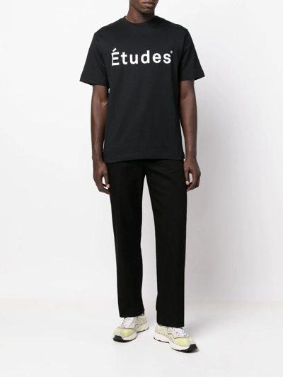 Shop Etudes Studio Logo-print Organic Cotton T-shirt In Black