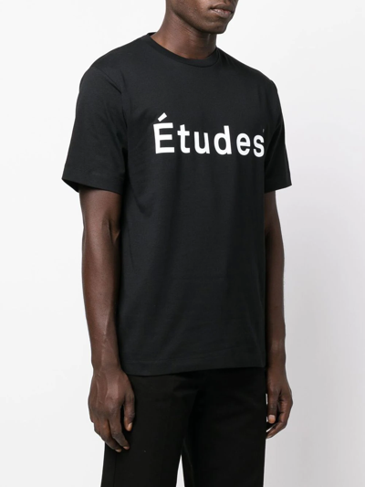 Etudes Studio Logo-print Organic Cotton T-shirt In Black