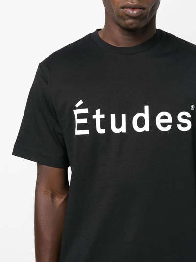 Shop Etudes Studio Logo-print Organic Cotton T-shirt In Black