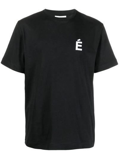Shop Etudes Studio Chest Logo-print Detail T-shirt In Black