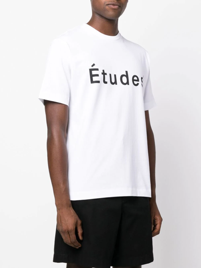Etudes Studio Etudes Wonder Logo Print Cotton T-shirt In White