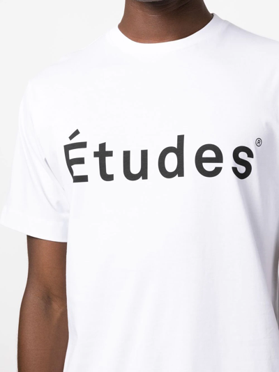 Etudes Studio Etudes Wonder Logo Print Cotton T-shirt In White