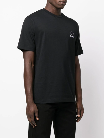 Shop Etudes Studio Wonder Logo Organic-cotton T-shirt In Black