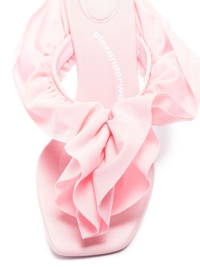 Alexander Wang Pink Celeste 30 Ruffle Trim Sandals In Pink