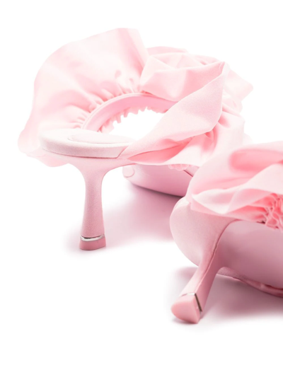 Alexander Wang Pink Celeste 30 Ruffle Trim Sandals In Pink