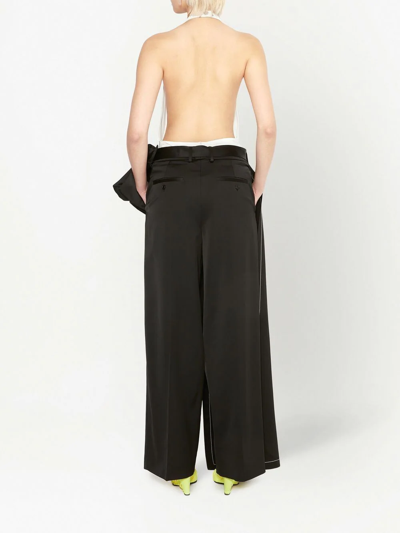 Jw Anderson Chain-embellished Gabardine Halterneck Top In White