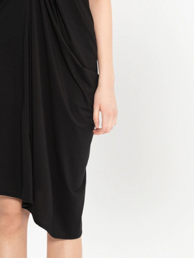 Shop Jw Anderson One-shoulder Gathered Dress In Black