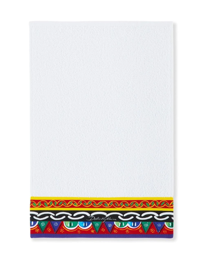 Dolce & Gabbana Set Of Five Terry Cotton Towels In Weiss