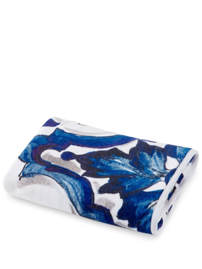 Shop Dolce & Gabbana Terry Cotton Guest Towel In Ub010