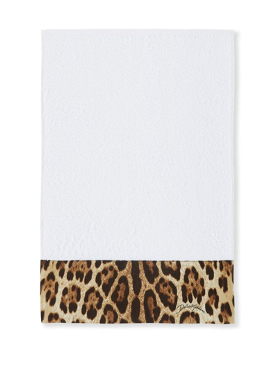Dolce & Gabbana Set Of Five Terry Cotton Towels In Weiss