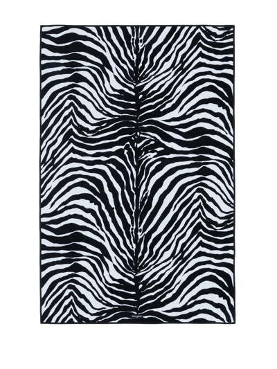 Dolce & Gabbana Terry Cotton Bath Towel In Black