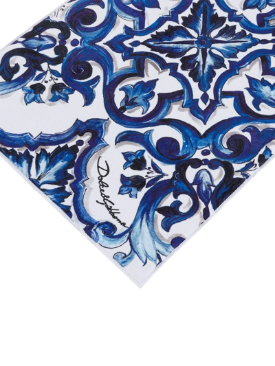 Dolce & Gabbana Terry Cloth Bath Mat In Weiss