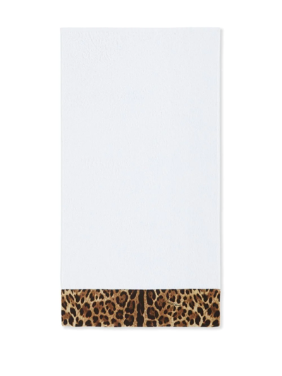 Dolce & Gabbana Set Of Five Terry Cotton Towels In Weiss