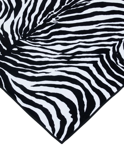 Dolce & Gabbana Terry Cotton Bath Towel In Black