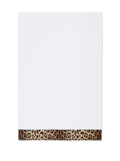 Dolce & Gabbana Set Of Five Terry Cotton Towels In Weiss