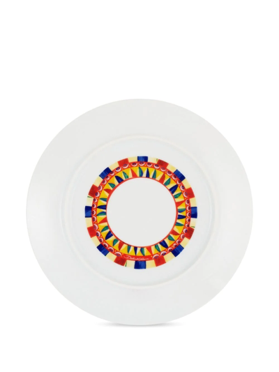 Shop Dolce & Gabbana Porcelain Bread Plates (set Of 2) In Multicolour