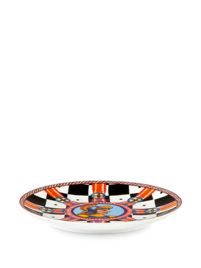 Dolce & Gabbana Porcelain Bread Plates (set Of 2) In Multicolour