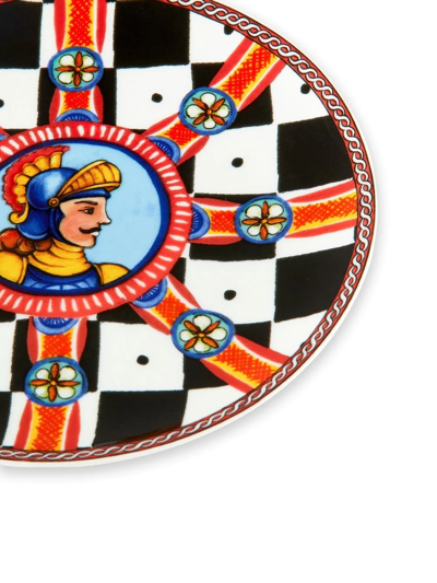 Shop Dolce & Gabbana Porcelain Bread Plates (set Of 2) In Multicolour