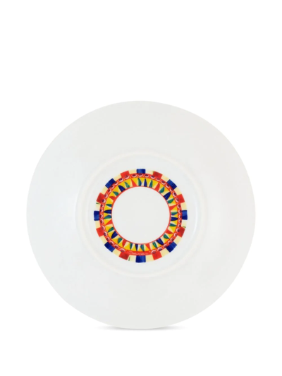 Shop Dolce & Gabbana Porcelain Soup Plates (set Of 2) In White