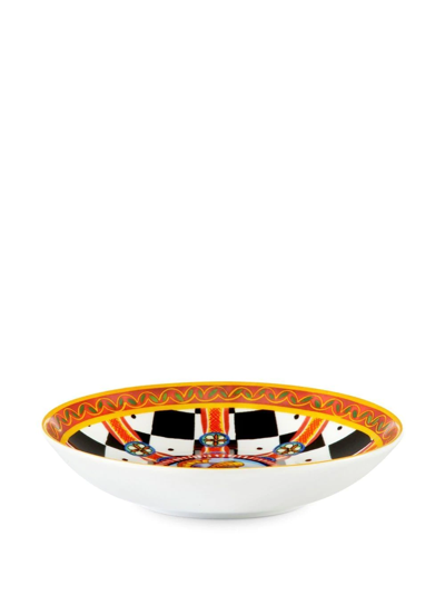 Shop Dolce & Gabbana Porcelain Soup Plates (set Of 2) In White
